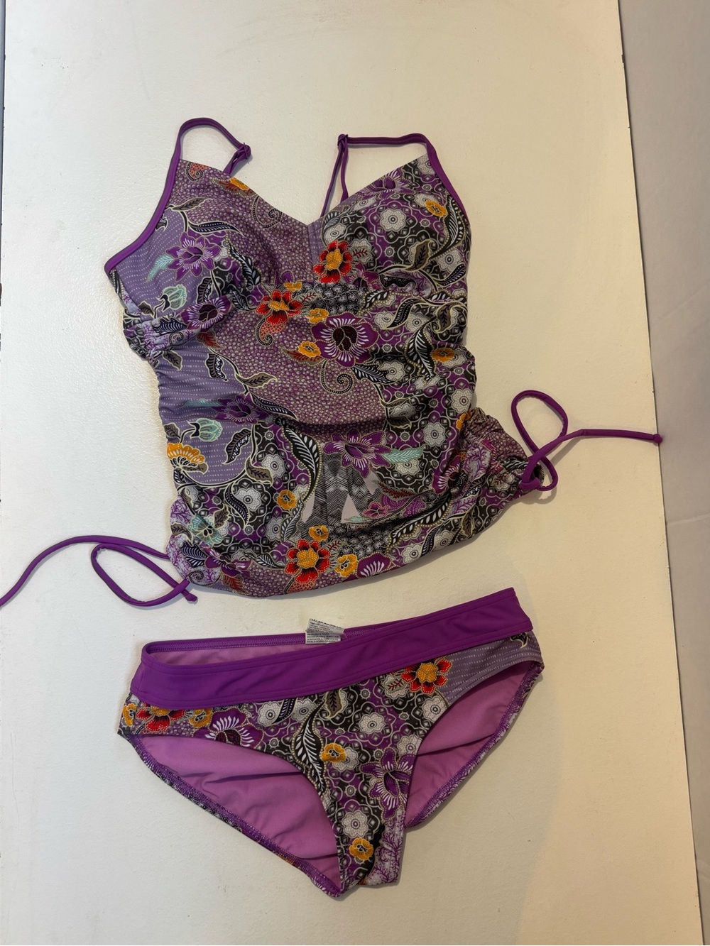prAna Moorea Tankini Swim Top and Bottom Set Size small